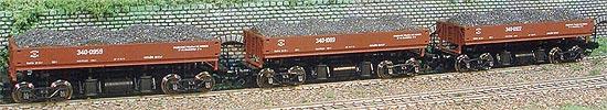 Set of 3 Dump cars with different running numbers<br /><a href='images/pictures/Peresvet/3600.jpg' target='_blank'>Full size image</a>